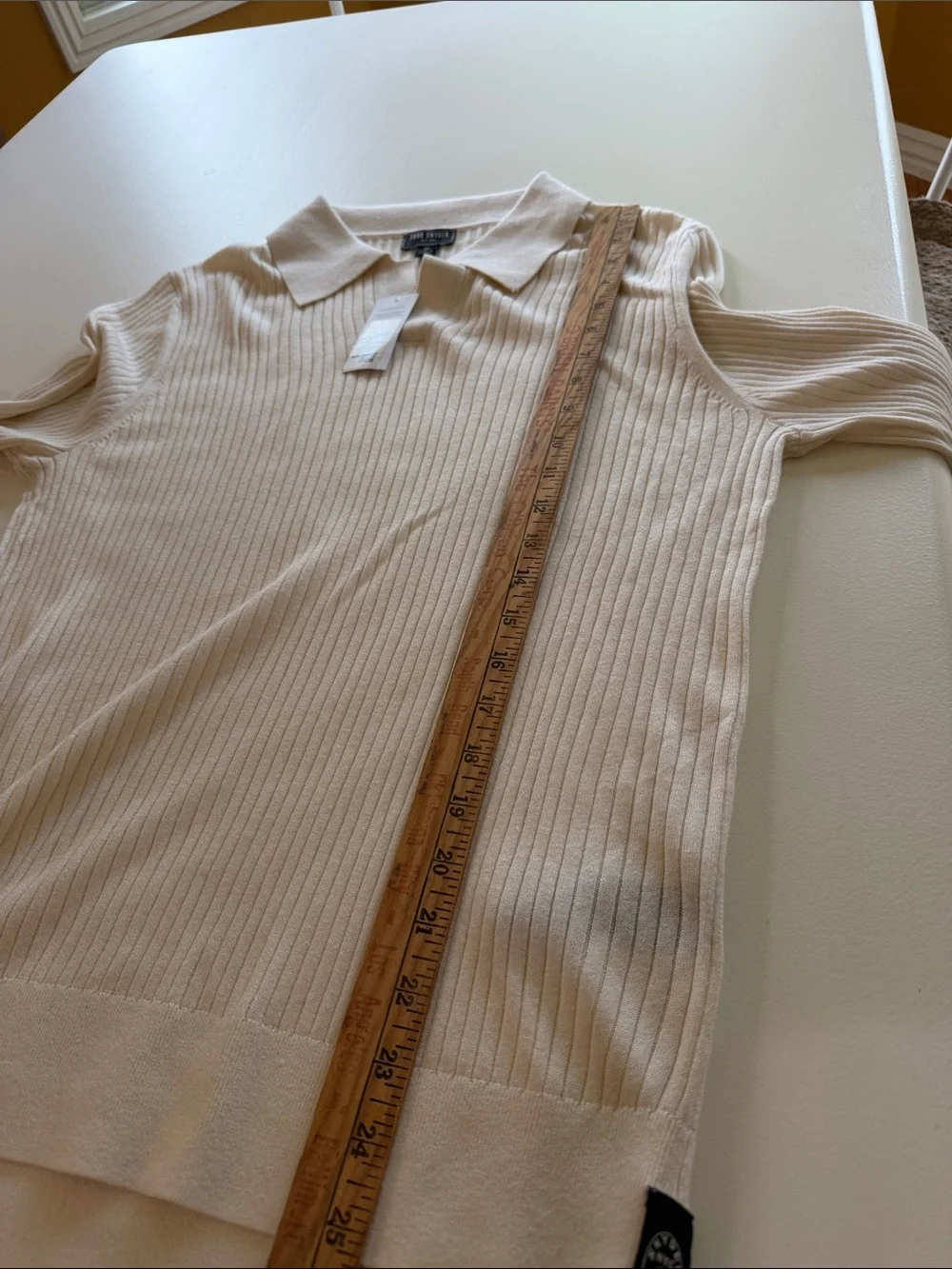 Todd Snyder Bisque Silk Cashmere LS Polo Sz M. New. Box50
